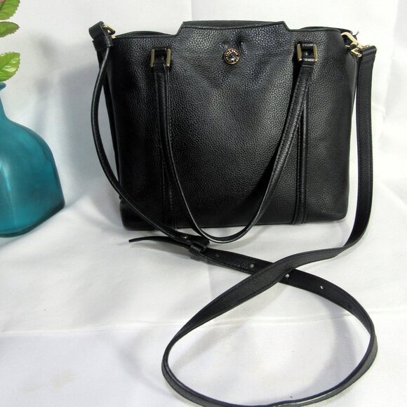 COLE HAAN GENUINE LEATHER 10" TOTE with TAG ORG $278 BLACK - Picture 2 of 15